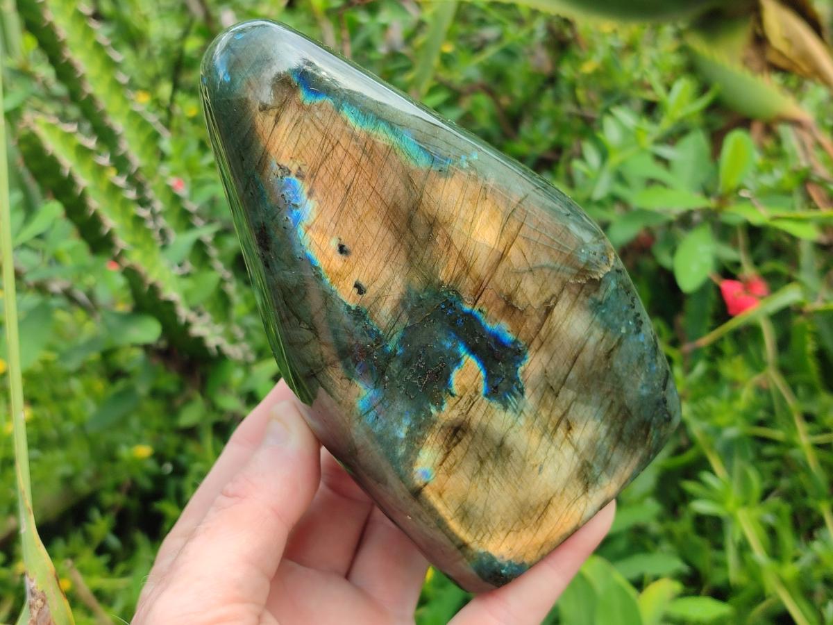 Polished Labradorite Standing Display Pieces x 2 From Madagascar - Toprock Gemstones and Minerals 