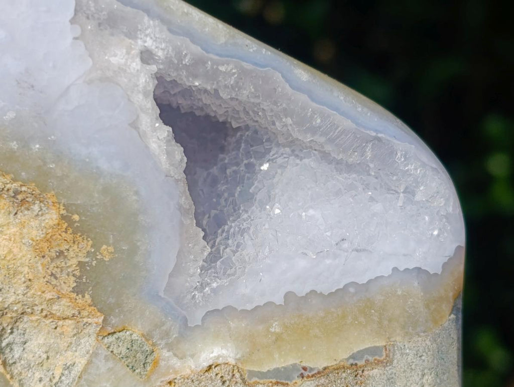 Polished Large Blue Lace Agate Standing Display Piece x 1 From Nsanje, Malawi - Toprock Gemstones and Minerals 