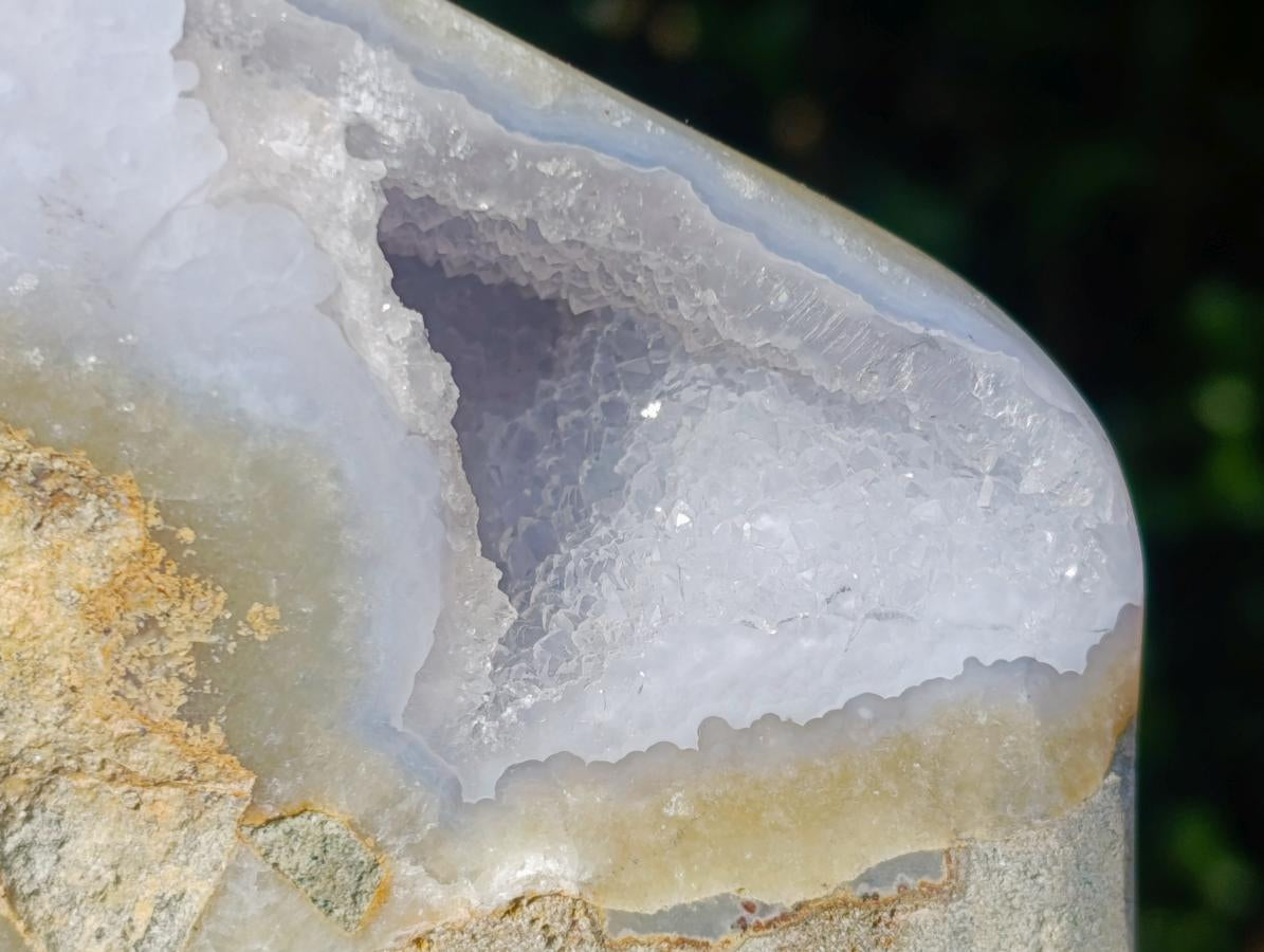 Polished Large Blue Lace Agate Standing Display Piece x 1 From Nsanje, Malawi - Toprock Gemstones and Minerals 