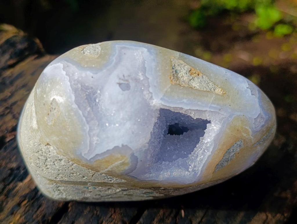 Polished Large Blue Lace Agate Standing Display Piece x 1 From Nsanje, Malawi - Toprock Gemstones and Minerals 