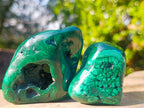 Polished Flower Banded Malachite Free Forms x 12 From Congo - Toprock Gemstones and Minerals 