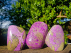 Polished Stichtite Standing Display Pieces x 3 From Barberton, South Africa - Toprock Gemstones and Minerals 