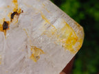 Polished Large Akansobe Window Quartz Crystals x 2 From Madagascar - Toprock Gemstones and Minerals 