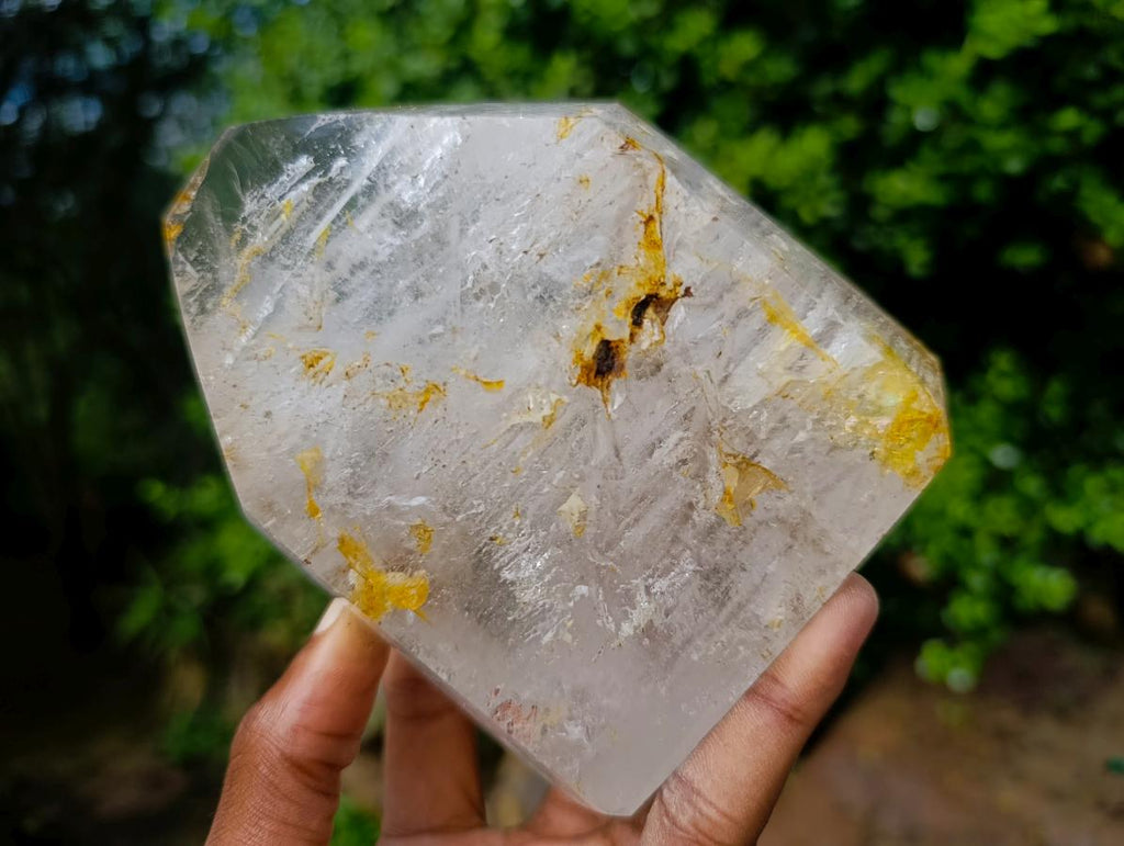 Polished Large Akansobe Window Quartz Crystals x 2 From Madagascar - Toprock Gemstones and Minerals 