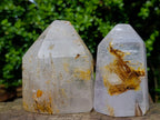 Polished Large Akansobe Window Quartz Crystals x 2 From Madagascar - Toprock Gemstones and Minerals 