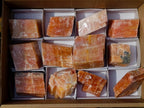Natural Rhombohedral Sunset Orange Calcite Specimens x 12 From Spitzkop, Namibia - Toprock Gemstones and Minerals 