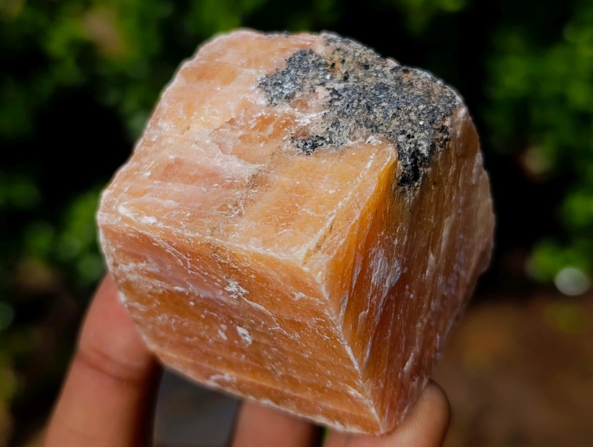 Natural Rhombohedral Sunset Orange Calcite Specimens x 12 From Spitzkop, Namibia - Toprock Gemstones and Minerals 