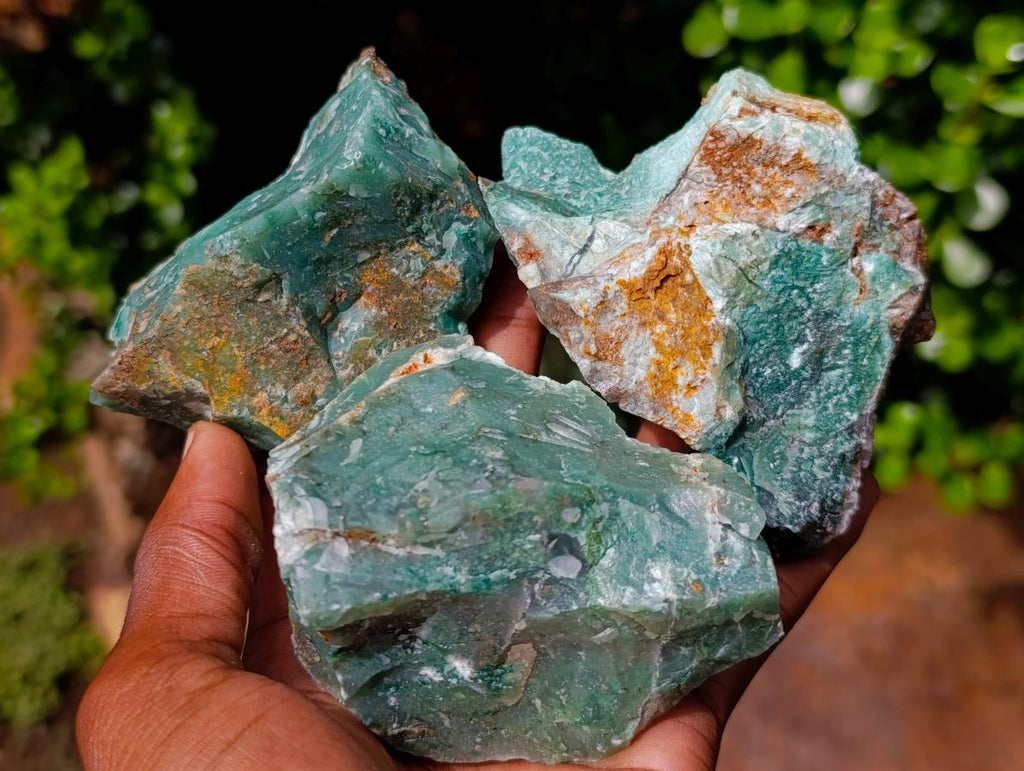Natural Swazi Jade Cobbed Specimens x 12 From Swaziland - Toprock Gemstones and Minerals 