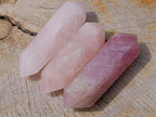 Polished Double Terminated Gemmy Rose Quartz Crystals x 12 From Madagascar - Toprock Gemstones and Minerals 