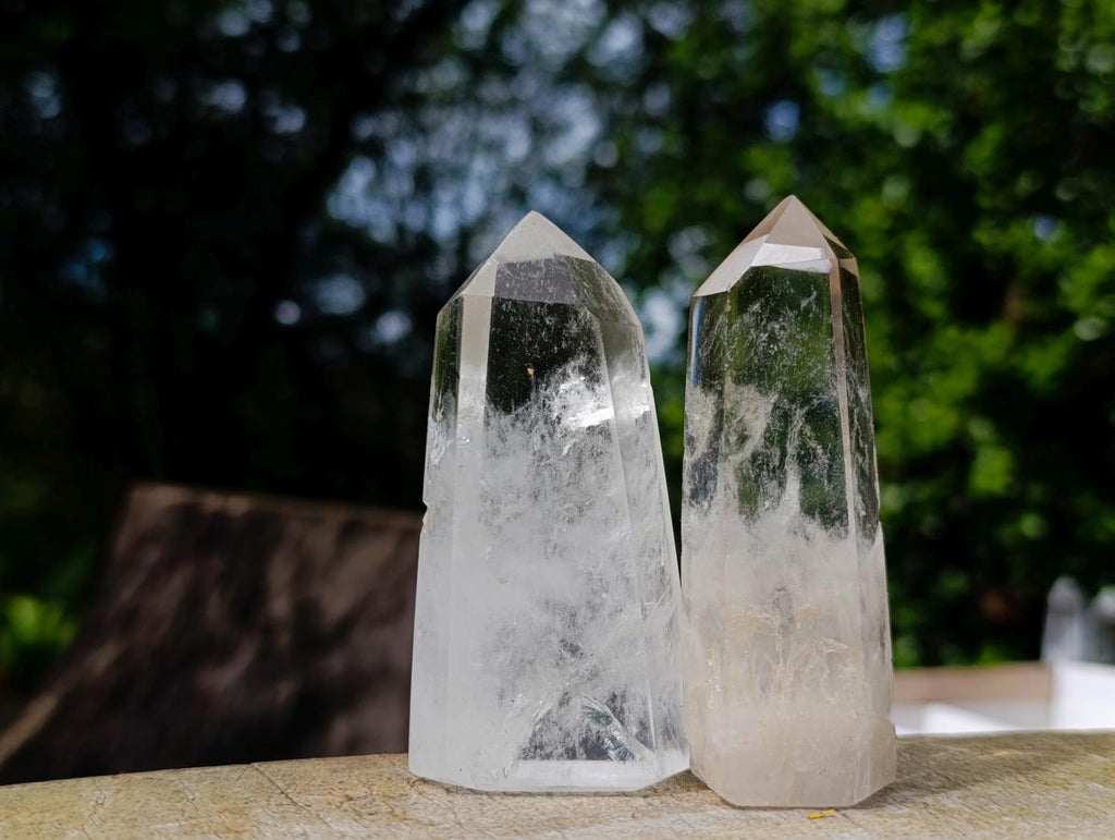 Polished Clear Quartz Display Crystals x 12 From Madagascar - Toprock Gemstones and Minerals 