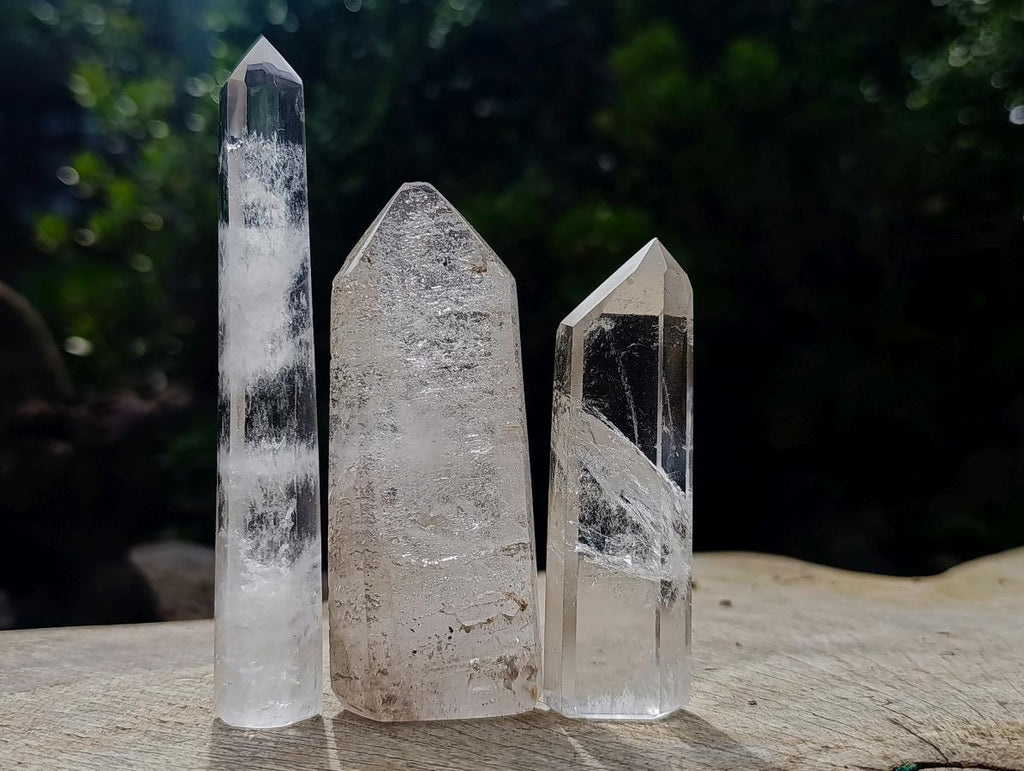 Polished Clear Quartz Display Crystals x 12 From Madagascar - Toprock Gemstones and Minerals 