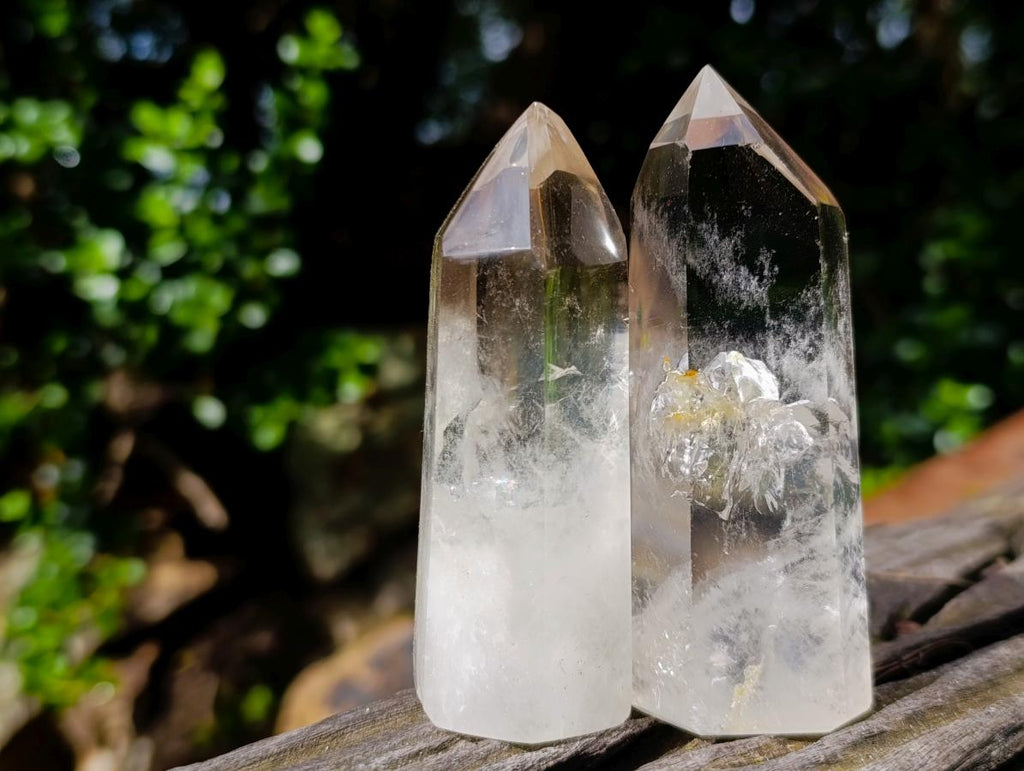 Polished Clear Quartz Display Crystals x 12 From Madagascar - Toprock Gemstones and Minerals 