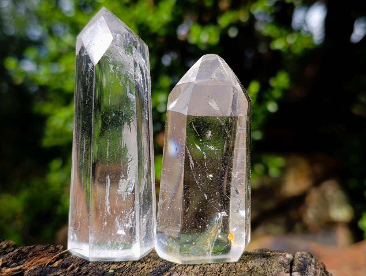 Polished Clear Quartz Display Crystals x 12 From Madagascar - Toprock Gemstones and Minerals 