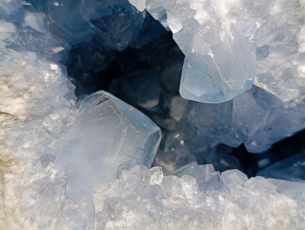 Natural Large Blue Celestite Geode Specimen x 1 From Sakoany, Madagascar - Toprock Gemstones and Minerals 