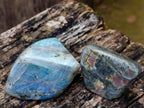 Polished Rare Purple Sunset Flash Labradorite Standing Display Pieces x 6 From Madagascar - Toprock Gemstones and Minerals 