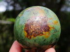 Polished Green Chrysoprase Spheres x 5 From Ambatondrazaka, Madagascar - Toprock Gemstones and Minerals 