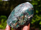 Polished Emerald Mica 'Mutokolite' Standing Free Forms x 3 From Mutoko, Zimbabwe - Toprock Gemstones and Minerals 