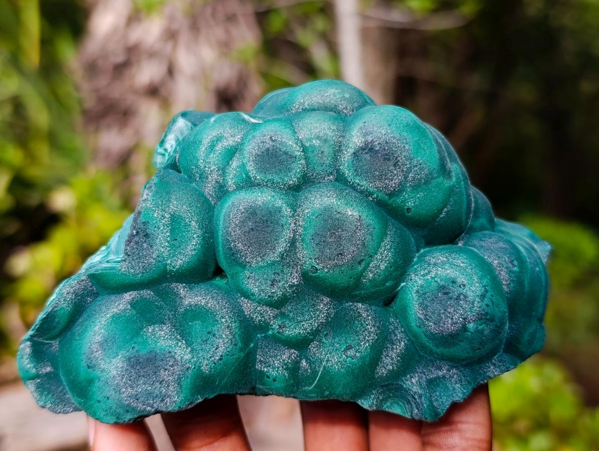 Natural Botryoidal Malachite Specimens x 3 From Congo