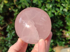 Polished Gemmy Star Rose Quartz Spheres x 3 From Madagascar - Toprock Gemstones and Minerals 