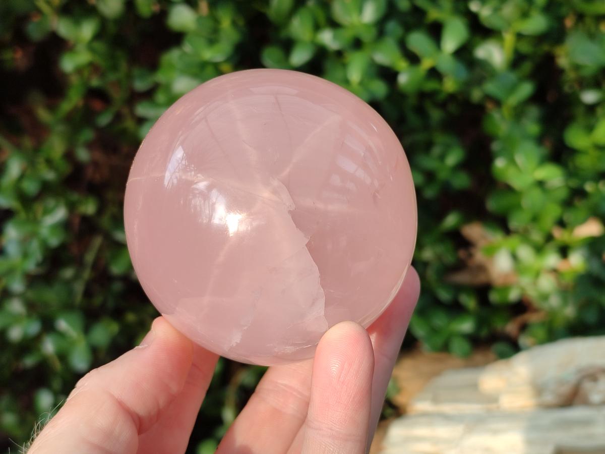 Polished Gemmy Star Rose Quartz Spheres x 3 From Madagascar - Toprock Gemstones and Minerals 