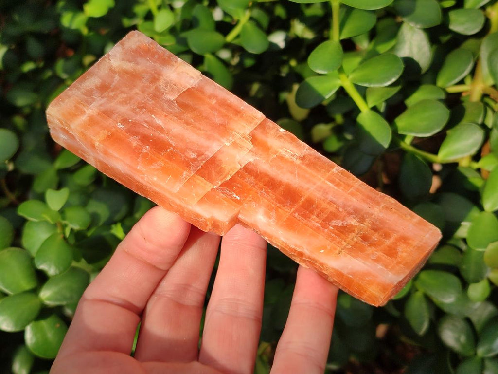Natural Rhombohedral Sunset Orange Calcite Specimens x 6 From Spitzkop, Namibia - Toprock Gemstones and Minerals 