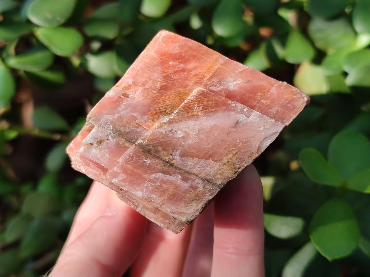 Natural Rhombohedral Sunset Orange Calcite Specimens x 6 From Spitzkop, Namibia - Toprock Gemstones and Minerals 