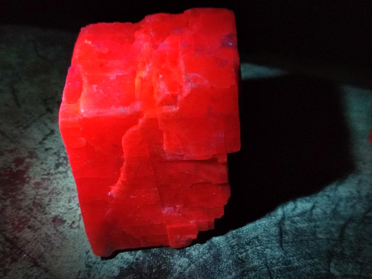 Natural Rhombohedral Sunset Orange Calcite Specimens x 6 From Spitzkop, Namibia