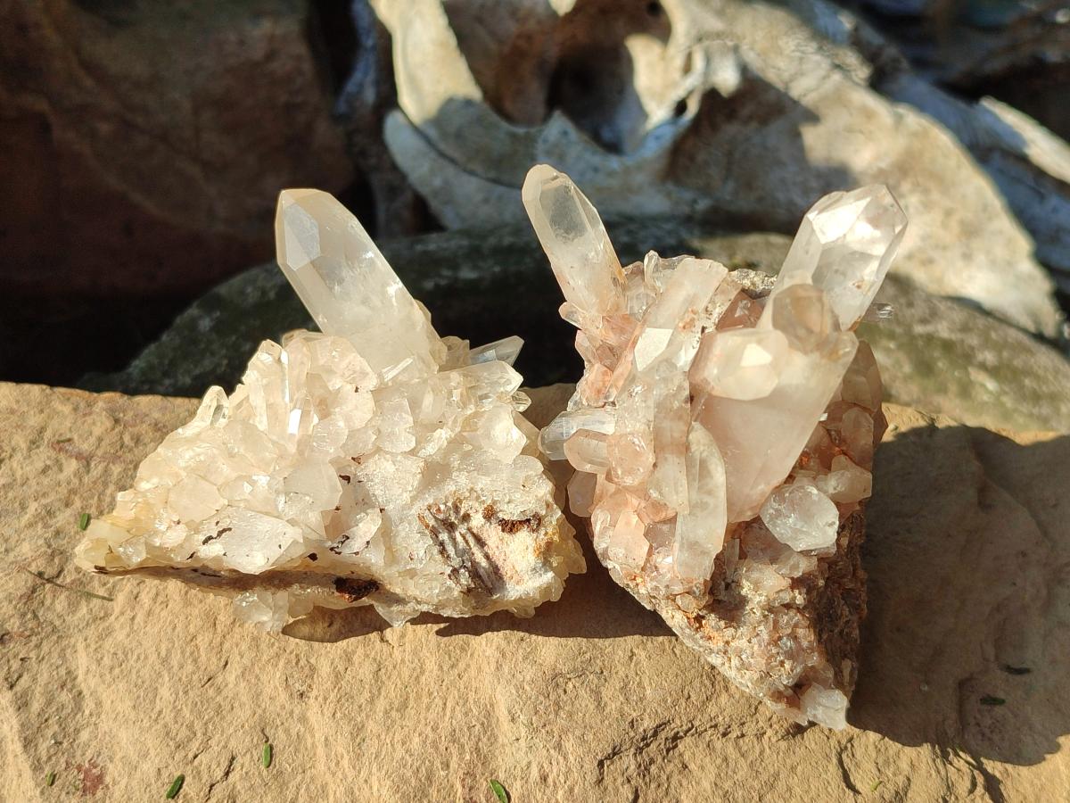 Natural Malagasy Quartz Crystal Clusters x 12 From Madagascar - Toprock Gemstones and Minerals 