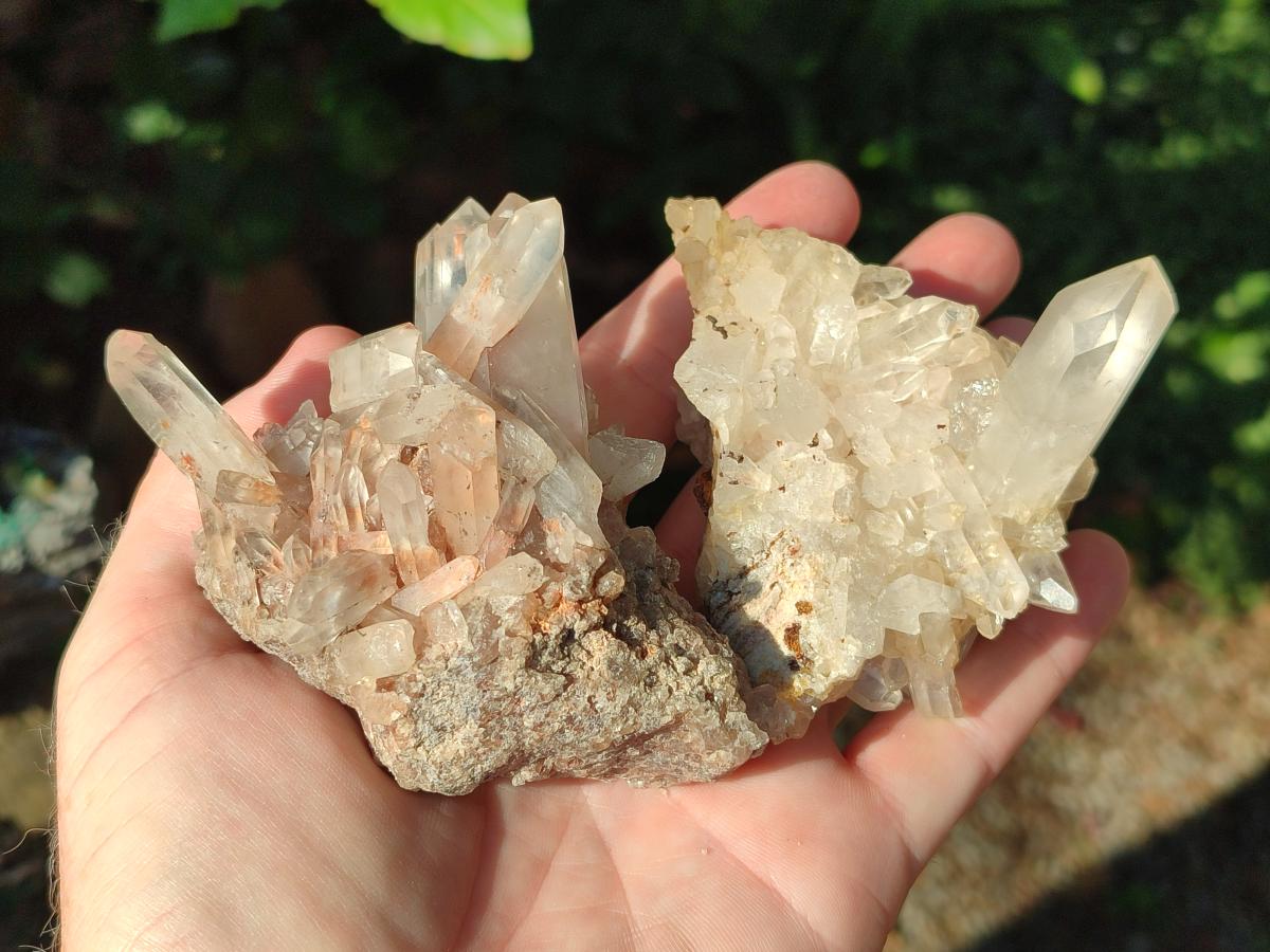 Natural Malagasy Quartz Crystal Clusters x 12 From Madagascar - Toprock Gemstones and Minerals 