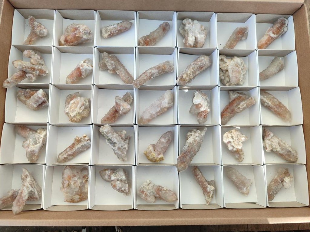 Natural Limonite Fairy Spirit Quartz Crystals and Clusters x 35 From Boekenhouthoek, South Africa - Toprock Gemstones and Minerals 