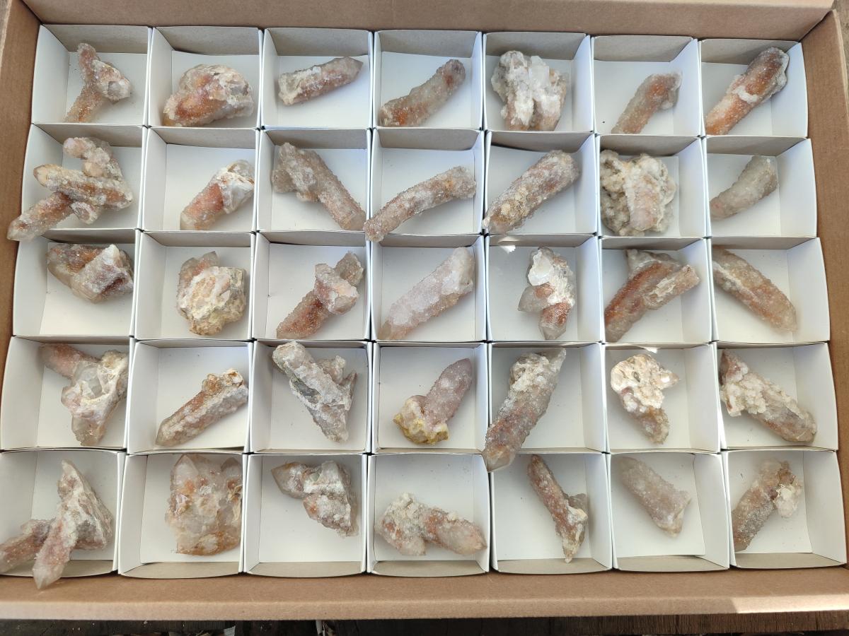 Natural Limonite Fairy Spirit Quartz Crystals and Clusters x 35 From Boekenhouthoek, South Africa - Toprock Gemstones and Minerals 