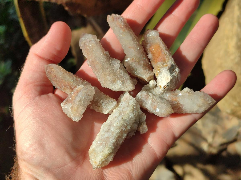 Natural Limonite Fairy Spirit Quartz Crystals and Clusters x 35 From Boekenhouthoek, South Africa - Toprock Gemstones and Minerals 