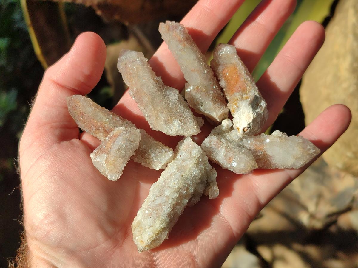 Natural Limonite Fairy Spirit Quartz Crystals and Clusters x 35 From Boekenhouthoek, South Africa - Toprock Gemstones and Minerals 