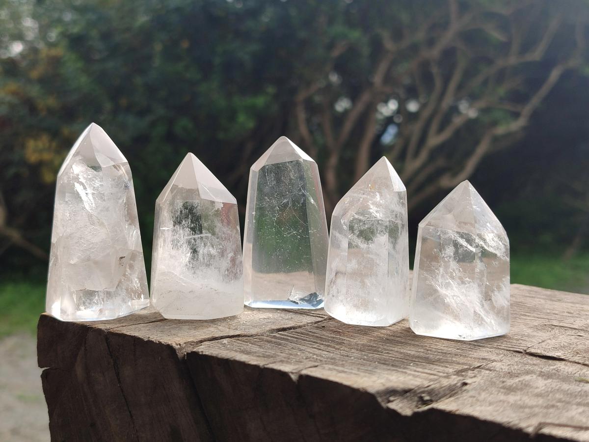 Polished Small Clear Quartz Display Crystals x 24 From Madagascar - Toprock Gemstones and Minerals 