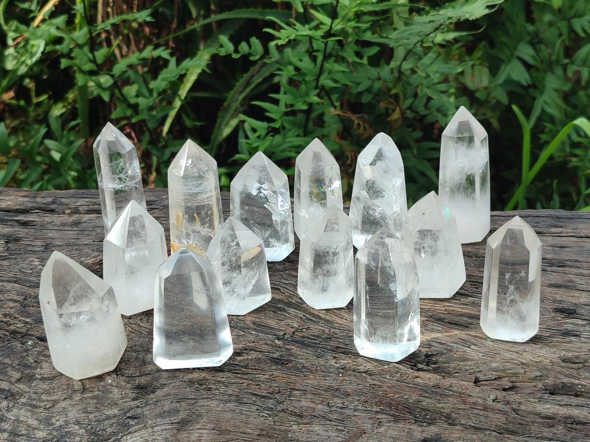Polished Small Clear Quartz Display Crystals x 24 From Madagascar - Toprock Gemstones and Minerals 