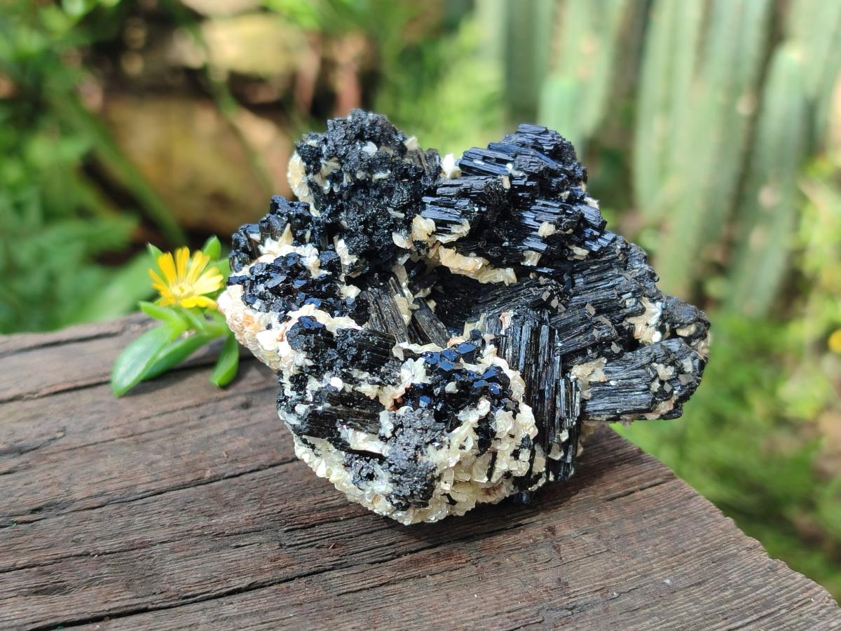 Natural Schorl Black Tourmaline with Muscovite Mica Specimens x 12 From Erongo, Namibia - Toprock Gemstones and Minerals 
