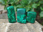 Polished Flower Banded Malachite Free Forms x 35 From Congo - Toprock Gemstones and Minerals 