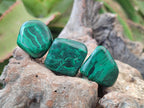 Polished Flower Banded Malachite Free Forms x 35 From Congo - Toprock Gemstones and Minerals 