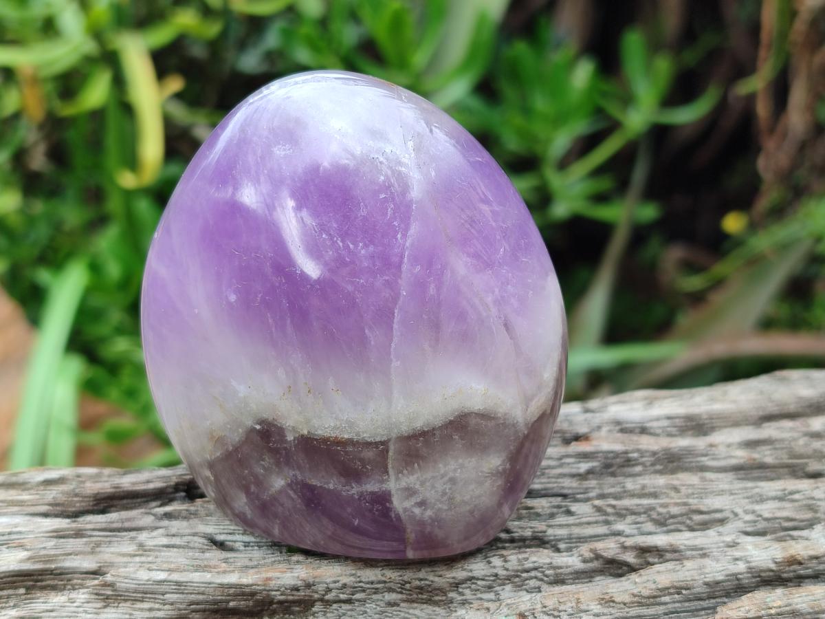 Polished Purple Chevron Amethyst Standing Free Forms x 4 From Madagascar - Toprock Gemstones and Minerals 