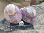 Polished Purple Chevron Amethyst Standing Free Forms x 4 From Madagascar - Toprock Gemstones and Minerals 