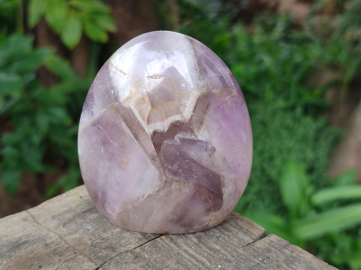 Polished Purple Chevron Amethyst Standing Free Forms x 4 From Madagascar - Toprock Gemstones and Minerals 