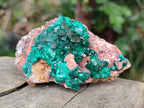Natural Dioptase on Dolomite Specimens x 3 From Likasi, Congo - Toprock Gemstones and Minerals 