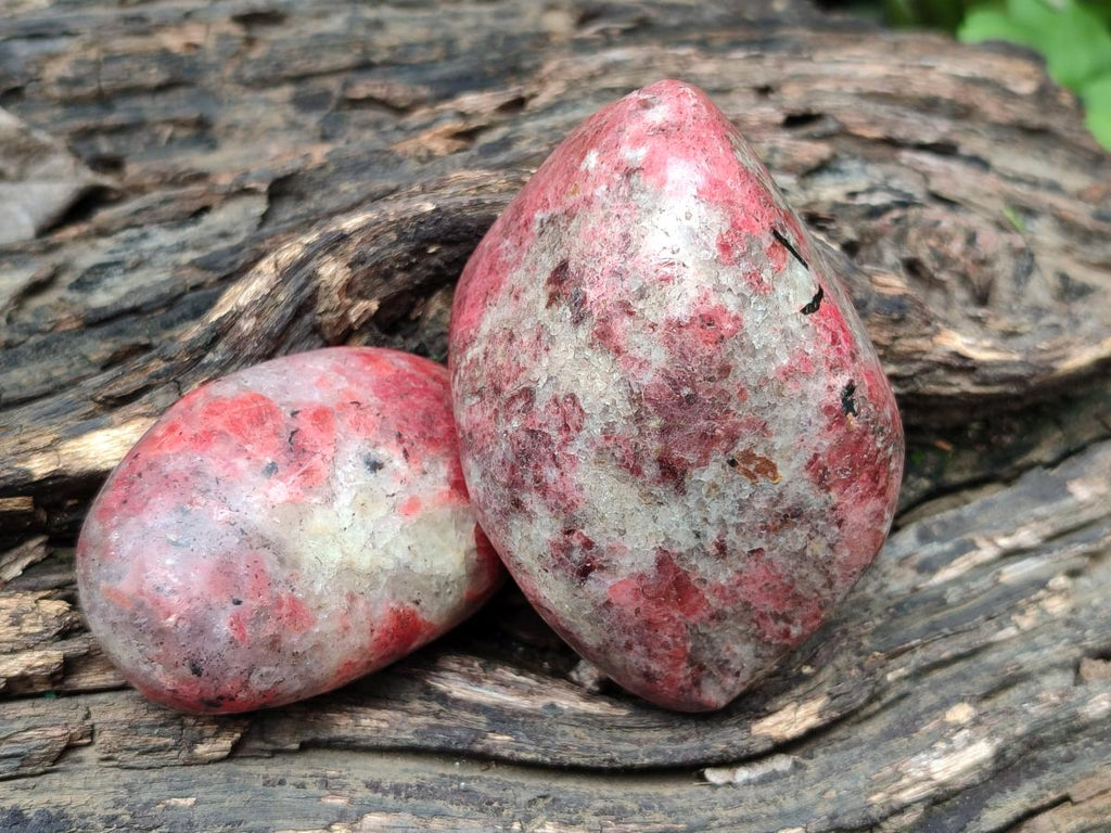 Polished Rhodonite Free Forms x 6 From Rhusinga, Zimbabwe - Toprock Gemstones and Minerals 