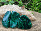 Polished Flower Banded Malachite Free Forms x 24 From Congo - Toprock Gemstones and Minerals 