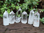 Polished Clear Optic Quartz Display Crystals x 6 From Madagascar - Toprock Gemstones and Minerals 