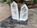 Polished Clear Optic Quartz Display Crystals x 6 From Madagascar - Toprock Gemstones and Minerals 