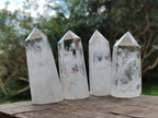 Polished Clear Optic Quartz Display Crystals x 6 From Madagascar - Toprock Gemstones and Minerals 