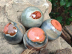 Polished Polychrome Jasper Spheres x 4 From NW Coast, Madagascar - Toprock Gemstones and Minerals 