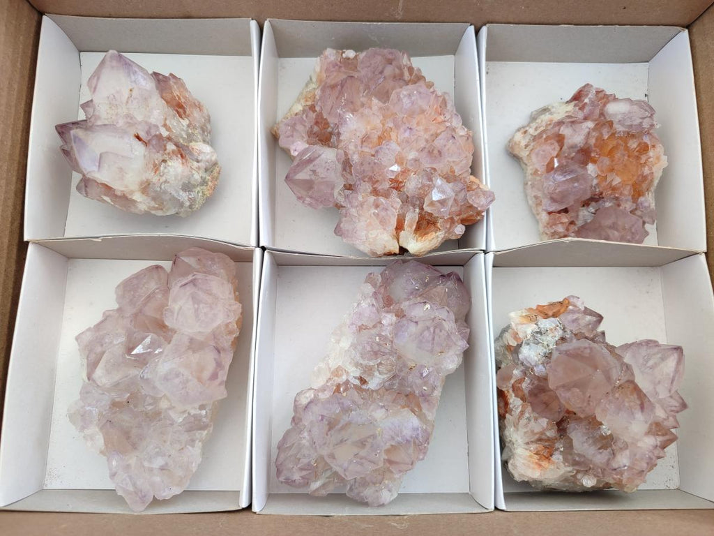 Natural Sunburst Spirit Amethyst Clusters x 6 From Boekenhouthoek, South Africa - Toprock Gemstones and Minerals 