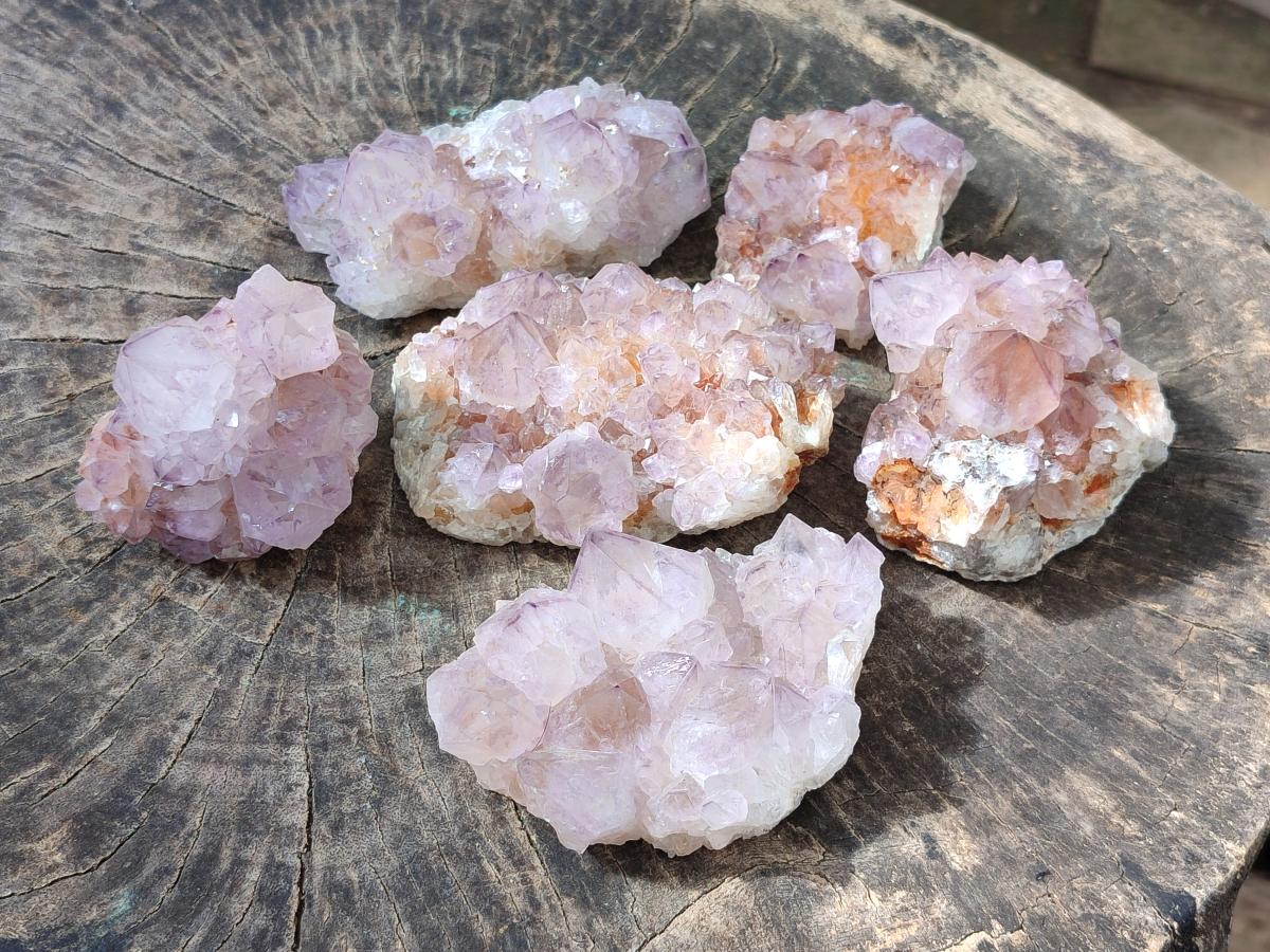 Natural Sunburst Spirit Amethyst Clusters x 6 From Boekenhouthoek, South Africa - Toprock Gemstones and Minerals 